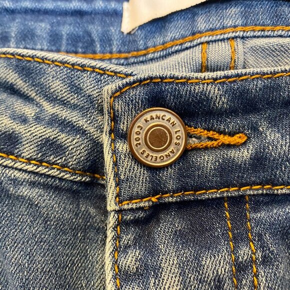 KanCan Womens Jeans 15/31 Distressed Medium Wash Cotton Blend Casual Style - Picture 12 of 16